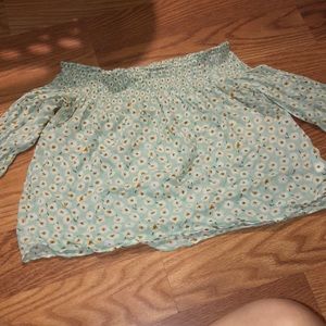 Off the shoulder short shirt